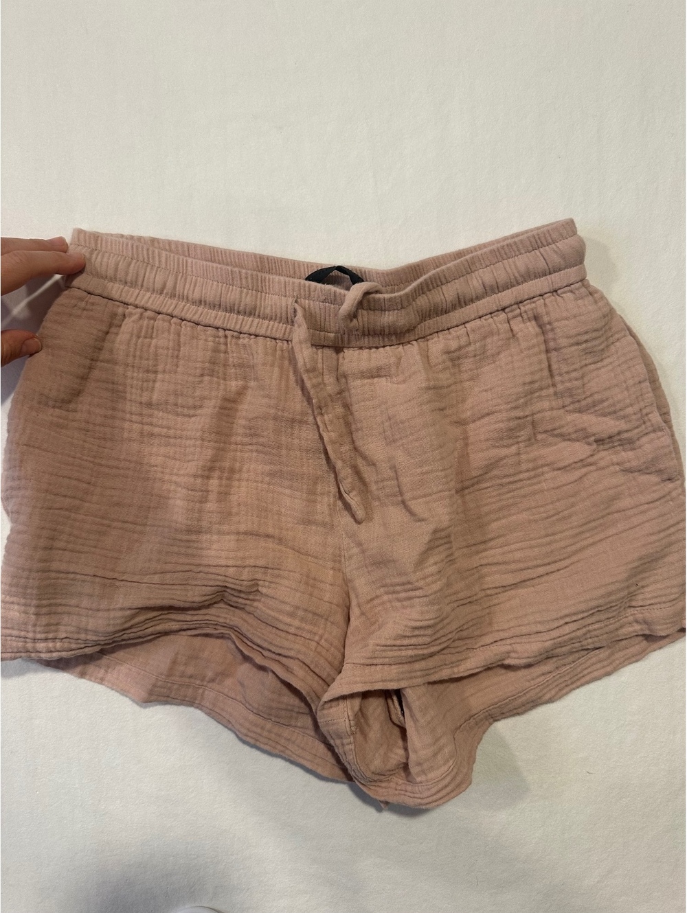 Jenni Kayne Playa Gauze Shorts Pink Drawstring Elastic Waist Size S